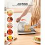 Manual Bread Slicer, 0-15mm Adjustable Thickness Cheese Cutter, Hand-Cranked Bread Slicer with Micro-Serrated Stainless Steel Blade for Kitchen, Bakery, Party Image 5