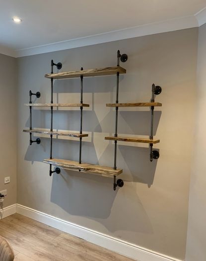 Custom built Irish oak shelving shelf unit - Barrel & Gunn craftsman