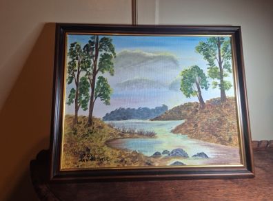oil painting callow lake co mayo
