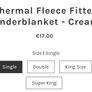 Brand New Linens & Lace Home Thermal Fitted Under Blanket - Colour - Cream - RRP - 17.00 Image 9