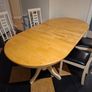 Extendable solid timber table and 6 chairs Image 2