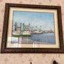Beautiful framed painting of Irish fishing boats Image 5