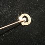 Vintage Irish Claddagh Gold Plated Stick Pin - Celtic Lapel Brooch Image 3