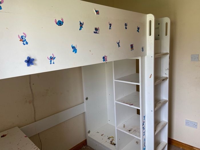 Ikea kids bed, desk and wardrobe