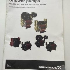 Grundfos STN-3.0 B is a premium brass shower pump with universal head and 2 impellers