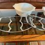 Set of 2 Vintage Corning Ware Pyrosil Chrome Oven to Table Serving Cradles Image 4