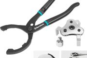 12 Adjustable Oil Filter Pliers, 2-Piece Universal Adjustable Oil Filter Wrench Set, 3 Jaw 2 Way Removal Tool, 63mm-103mm Capacity, Hand Tools for Cars Motorcycles, and Trucks Use