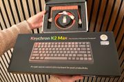 Keychron K2 Max with coiled cable