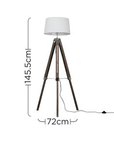 Tripod wood and stainless steel Floor lamp