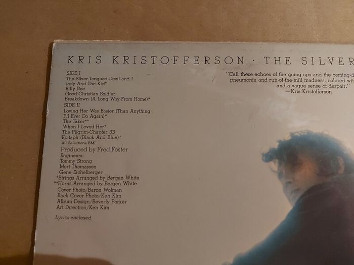 Kris Kristofferson - The Silver Tongued Devil And I - Vinyl Record + Hundreds More