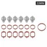 Set  of 6 x 33mm OEM design by aluminum For BMW M57 Swirl Flap Blanking Plates seal with intake manifold gasket 6 cylinder Image 3