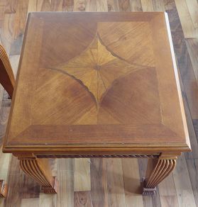 two matching side tables