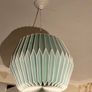 Turquoise and white origami Lightshade Image 2