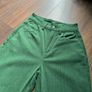 Green Corduroy Wide Leg Flare Pants XS - New Image 7