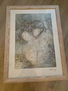 Large Framed Romantic Art Print by Franz Heigl