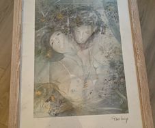 Large Framed Romantic Art Print by Franz Heigl