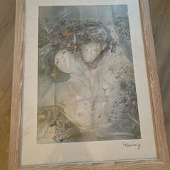 Large Framed Romantic Art Print by Franz Heigl