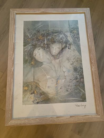 Large Framed Romantic Art Print by Franz Heigl