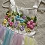 Floral Dress with head piece Age 3-4 years Image 2