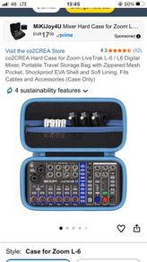 mixer zoom l 6 hard case new