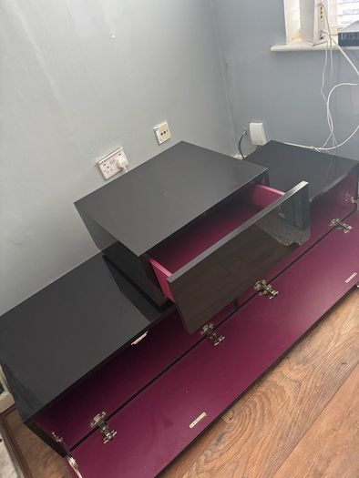 Black Lacquer TV & Storage