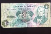 Bank of Scotland one pound note