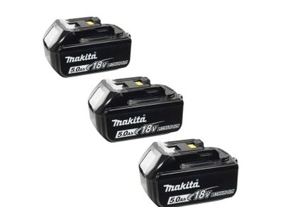 Makita BL1850 18V 5.0Ah LXT Lithium-Ion Battery (Pack of 3)