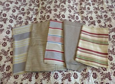 Bundle of Five Pieces of Coordinating Fabrics Suitable for Craft Projects