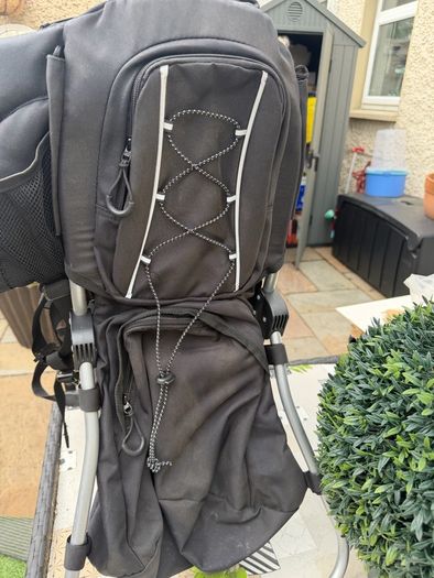 child's lupilu backpack carrier and bicycle seat