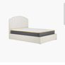 Double bed in boucle white ottoman gas lift Image 3