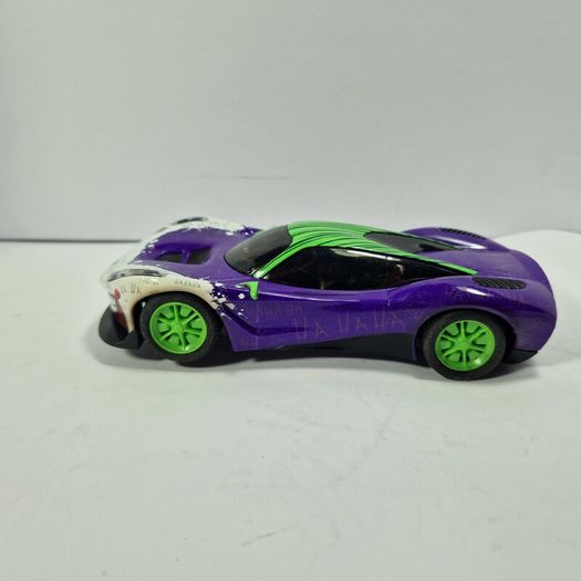Scalextric C4142 Joker Slot Car  - has front lights  (batman street supercar classic tv )