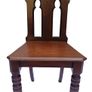 CLEARANCE: PAIR of antique 19th century Victorian Gothic mahogany hall chairs Image 3