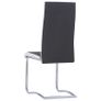 Cantilever Dining Chairs 2 pcs Black Fabric Image 5