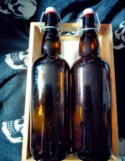 glass storage bottles clip top 1 liter