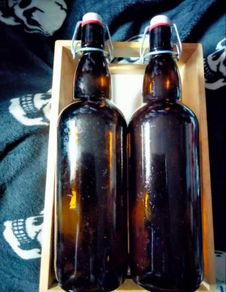 glass storage bottles clip top 1 liter