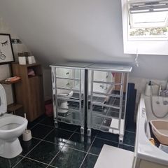 Mirrored tallboy/chest of drawers