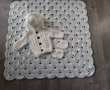 Stunning handmade complete christening set