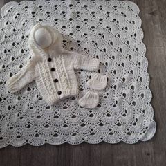 Stunning handmade complete christening set