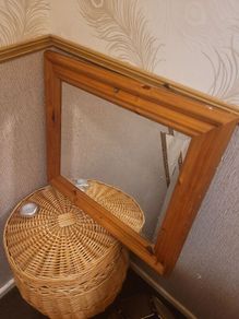 pine frame mirror