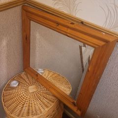 pine frame mirror