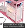 106.5CM L-Shaped Desk with Power Outlets & LED Lights Image 3