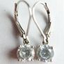 Vintage Sterling Silver 925 Cubic Zirconia Stud Earrings women's Jewelry 2,04g Image 10