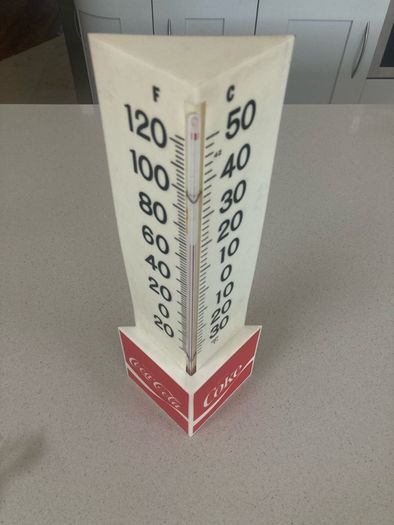 Coca Cola 1970's Thermometer New Plastic