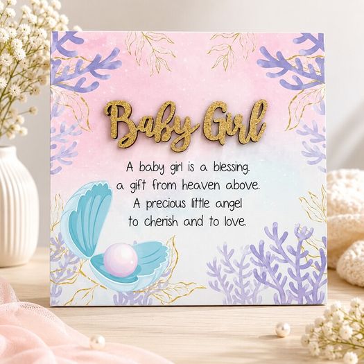 Baby Girl Decorative Plaque  A Souvenir of a Baby Girl's