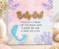 Baby Girl Decorative Plaque  A Souvenir of a Baby Girl's