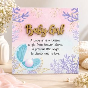 Baby Girl Decorative Plaque  A Souvenir of a Baby Girl's