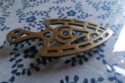 Vintage Brass Iron-Shaped Trivet