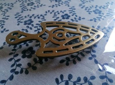 Vintage Brass Iron-Shaped Trivet