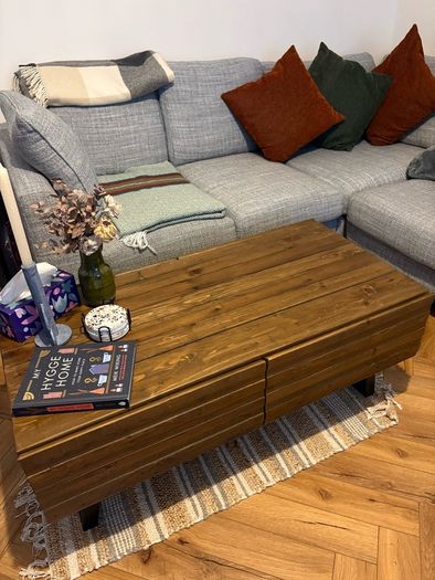 2 Drawer Cashew Reclaimed Coffee Table