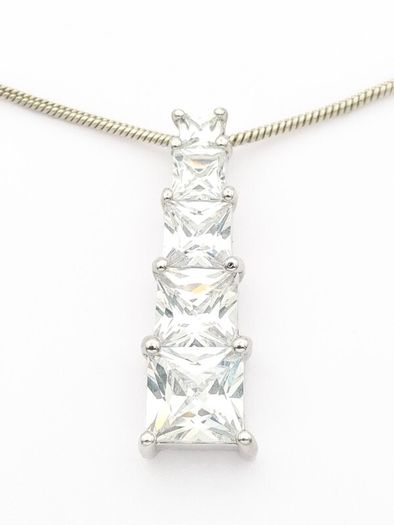 Silver Cubic Zirconia Necklace